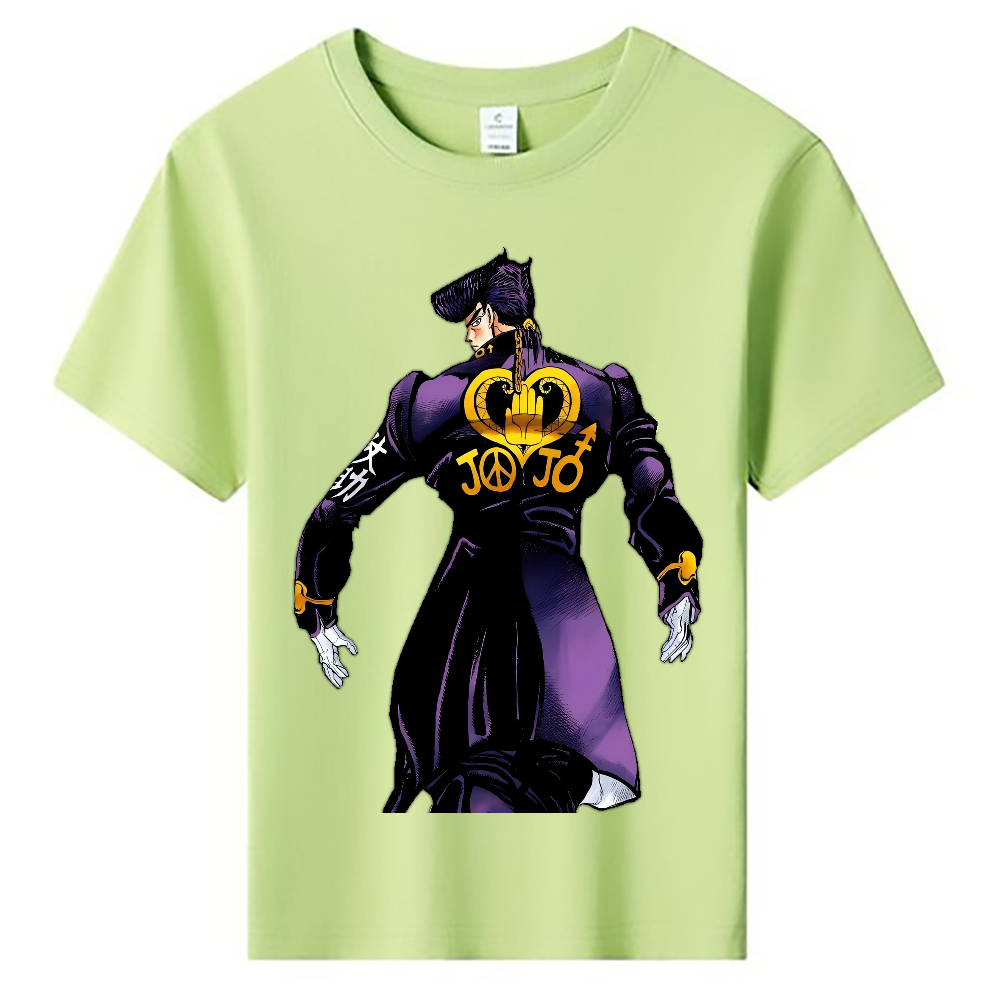（画像用） ジョジョの奇妙な冒険 ひがしかた じょうすけ JoJo's Bizarre Adventure Higashikata Josuke 綿100％キッズTシャツ（フロントプリント）